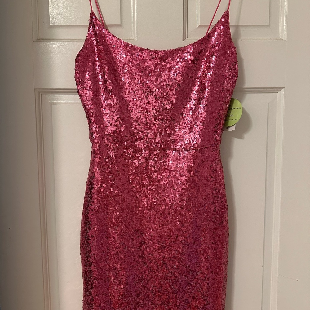 Windsor hot pink sequence dress
